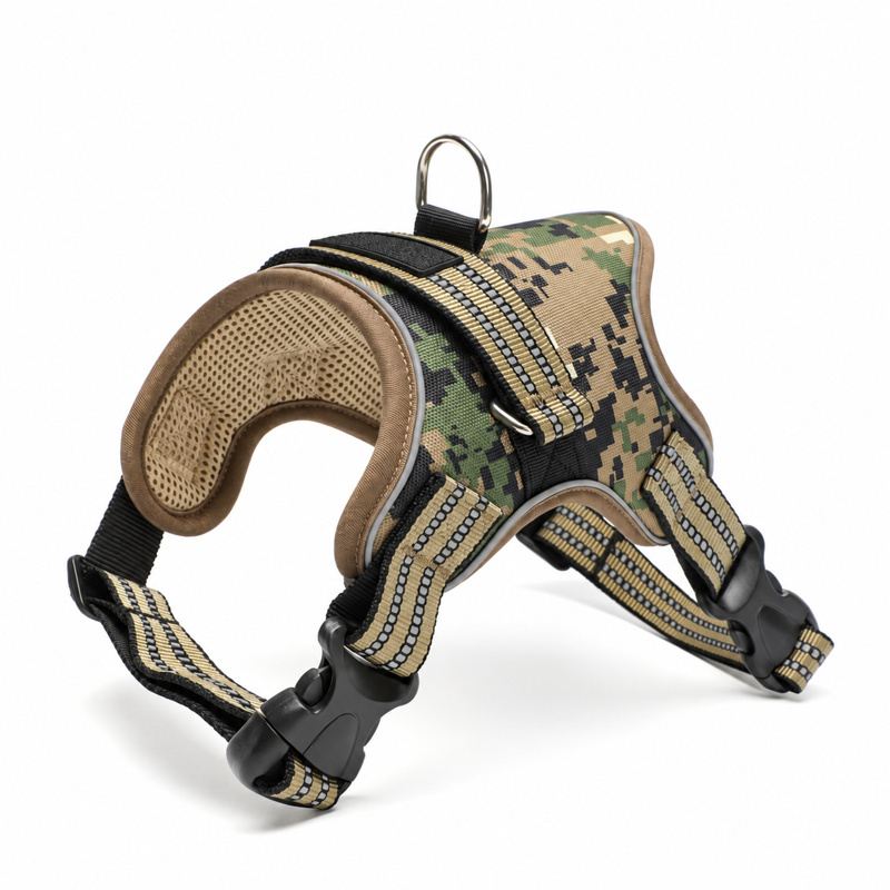 Digital Camo Adjustable Saddle-Style Dog Harness