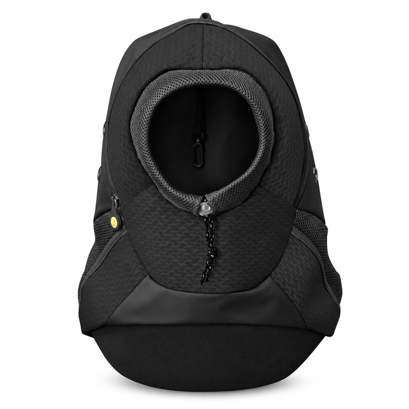 Black Oval-Opening Dog Carrier Backpack