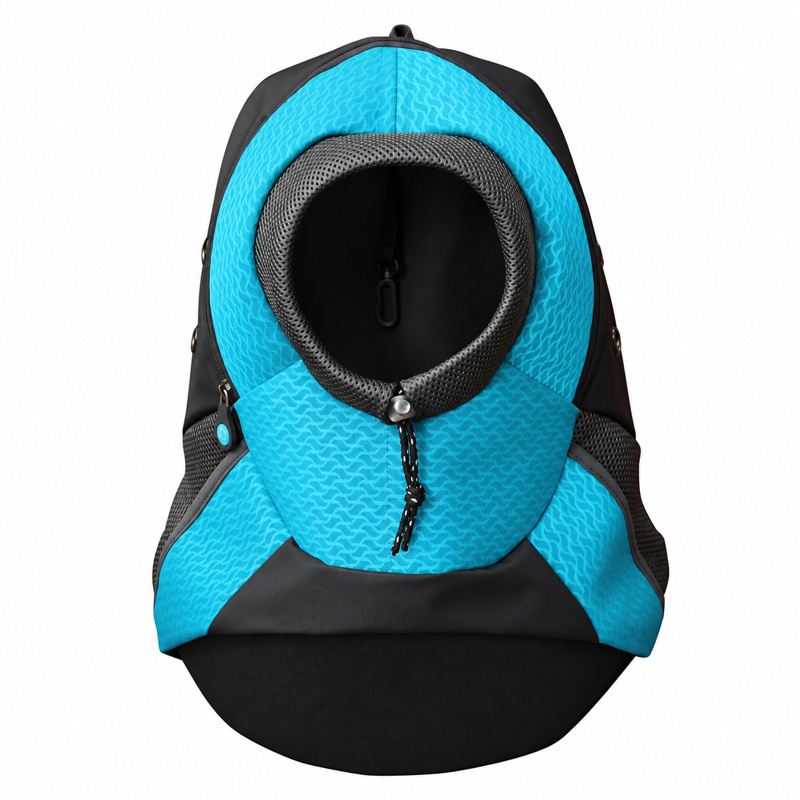 Cyan Oval-Opening Dog Carrier Backpack