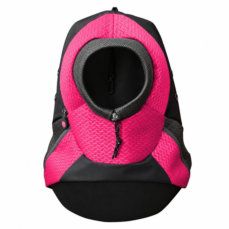 Pink Oval-Opening Dog Carrier Backpack