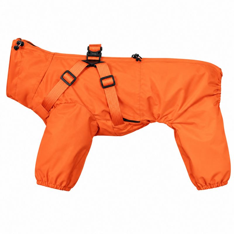Orange Dog Rain Suit with Back Straps
