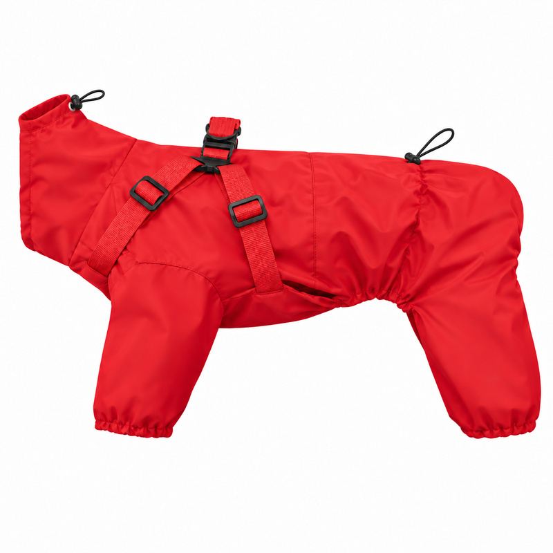 Red Dog Rain Suit with Back Straps
