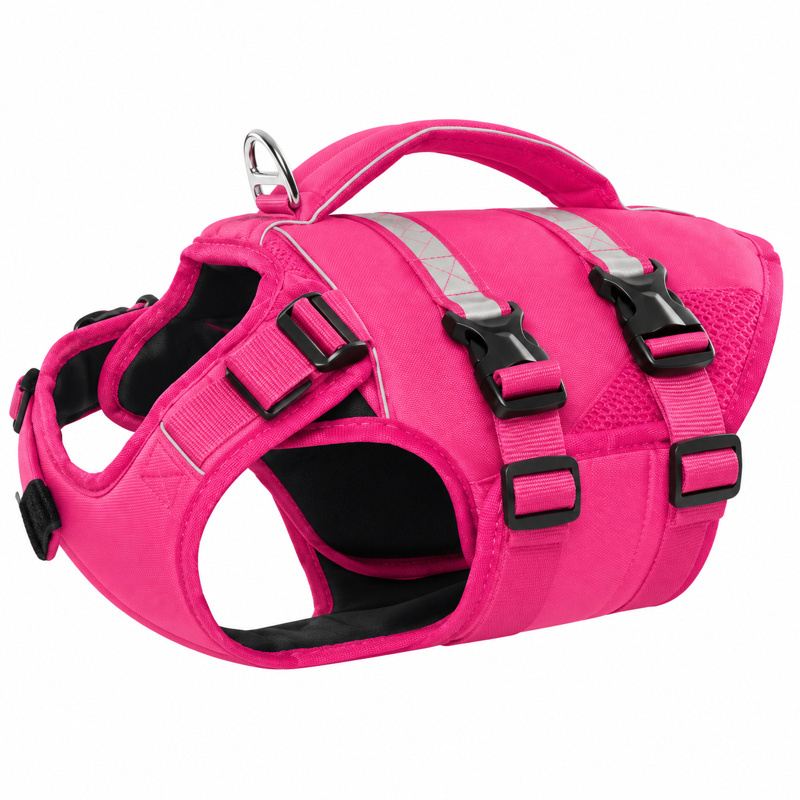 Pink Dog Vest with Multiple Straps and Handle