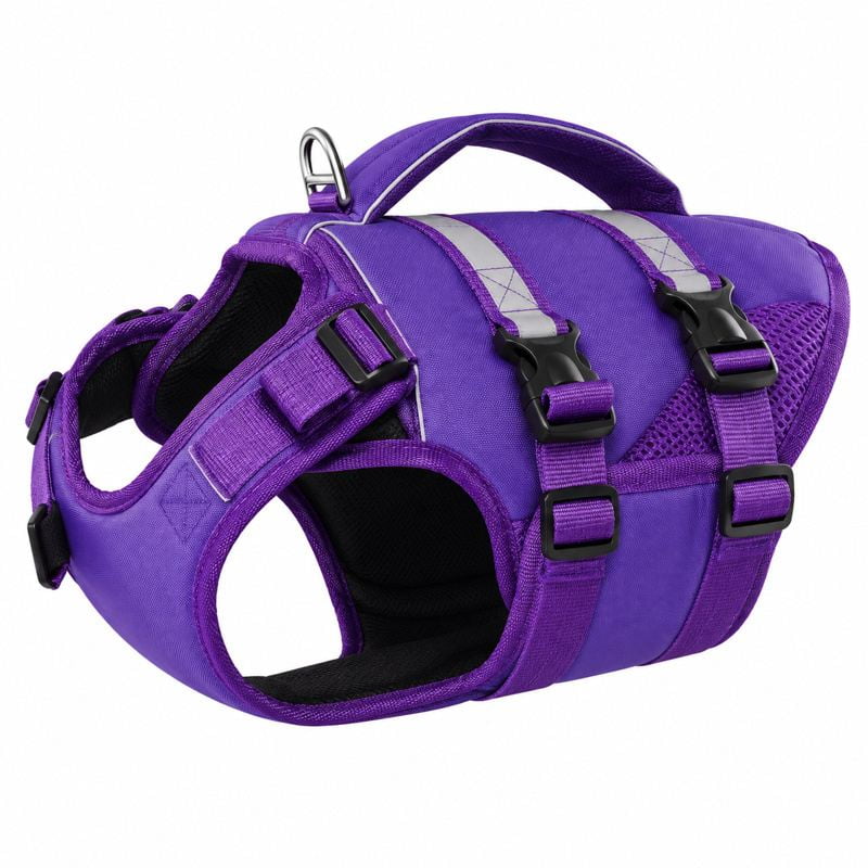 Purple Dog Vest with Multiple Straps and Handle