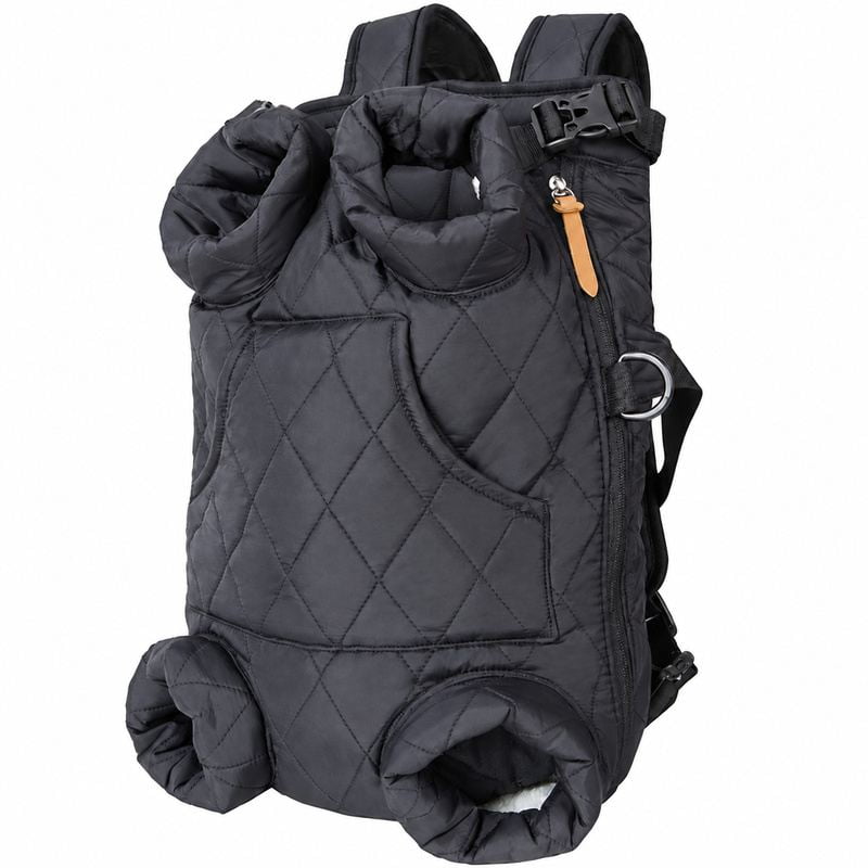 Black Quilted Legs-Out Front Pet Carrier