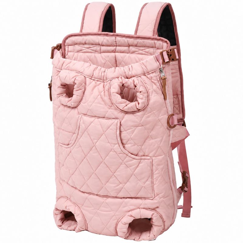 Dusty Pink Quilted Legs-Out Front Pet Carrier