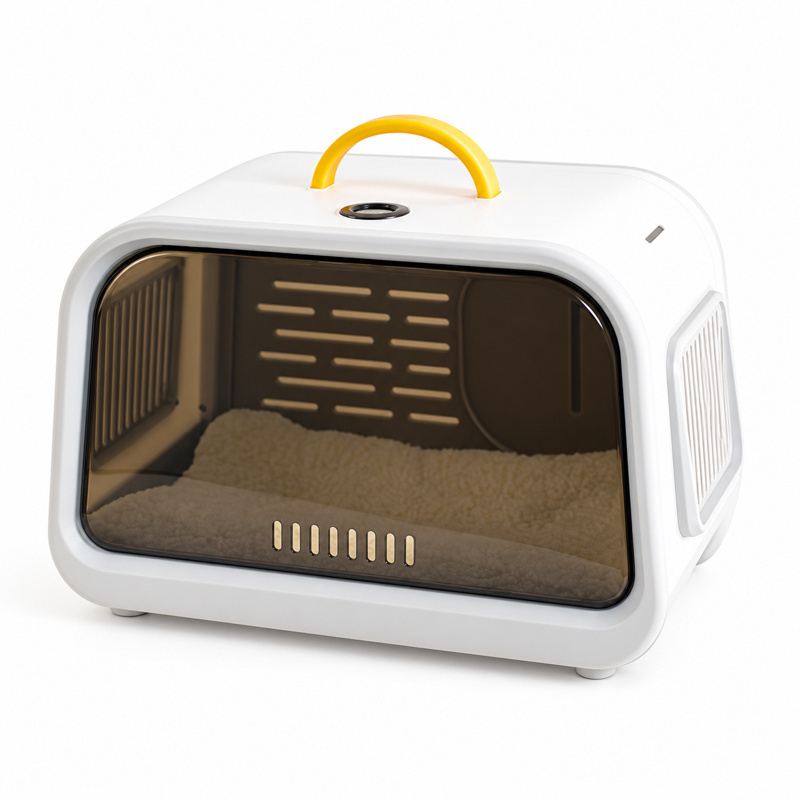 White Hard-Shell Pet Carrier With Tinted Door