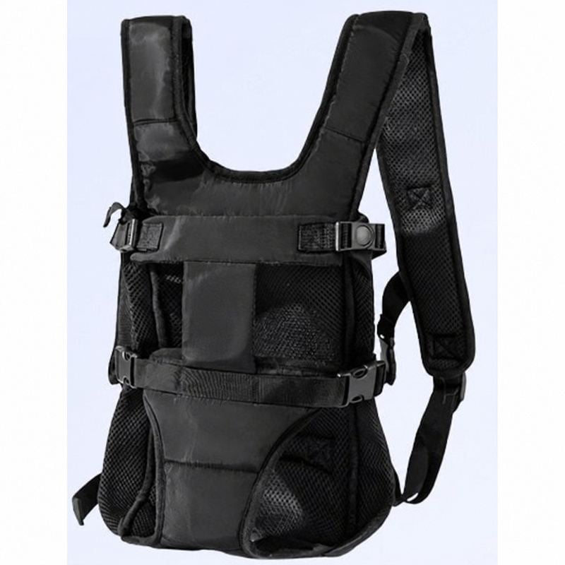 Black Padded Legs-Out Front Dog Carrier