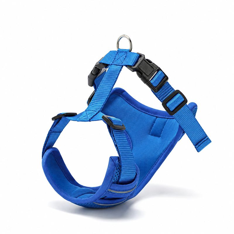 Royal Blue Bib-Style Mesh Pet Harness