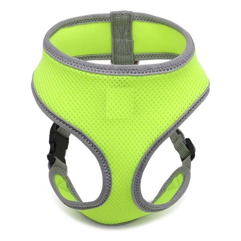 Neon Yellow Mesh Overhead Dog Harness