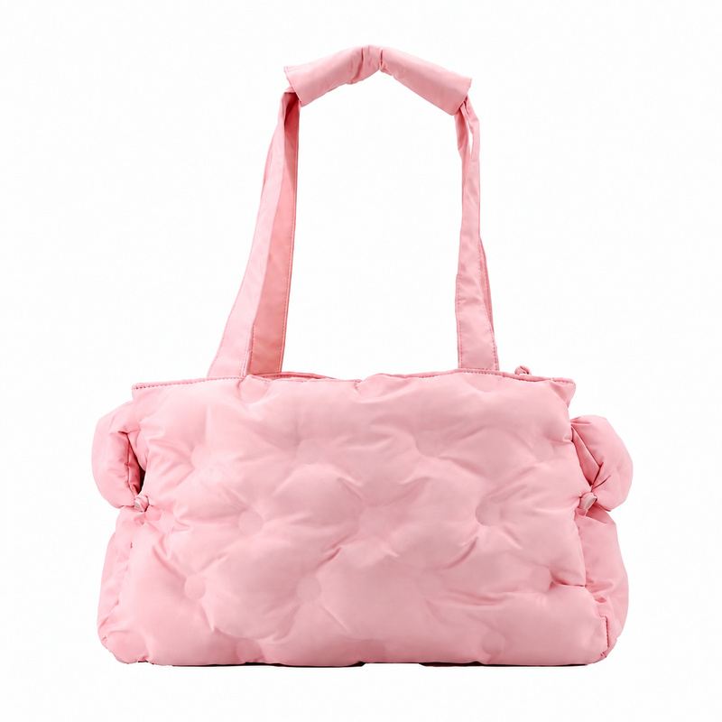 Pink Quilted Pet Carrier Tote