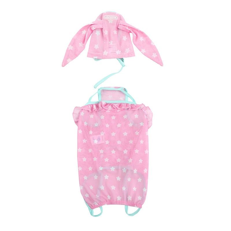 Pink Star-Print Pet Vest And Bonnet Set