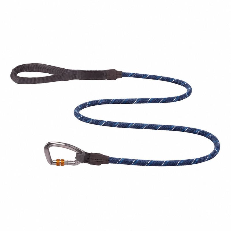 Navy Rope Dog Leash With Carabiner